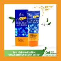 Kem chống nắng cho da mặt Collagen Ekel 2021 Kmall A201 SPF 50++, giữ ẩm, cấp nước và dưỡng chất, nhập khẩu Hàn Quốc