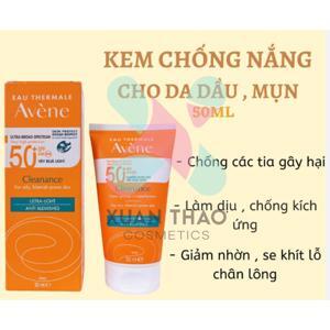 Kem chống nắng cho da nhờn mụn và nhạy cảm Avene High Protection Cleanance Sunscreen SPF 50+ 50ml