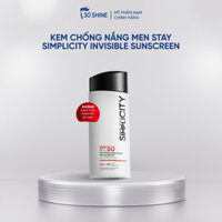 Kem chống nắng cho nam 3 trong 1 bảo vệ vượt trội SPF 50 PA++++ Men Stay Simplicity Invisible Sunscreen 80ml