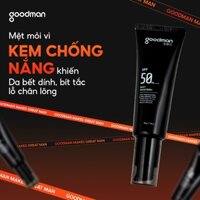 Kem Chống Nắng Cho Nam 3ON1 GOODMAN Chống Tia UV, Kiềm Dầu Cấp Ẩm, Làm Đều Màu Da Dung Tích 50ml