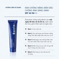 Kem Chống Nắng Cho Nam Kiềm Dầu Chống Ánh Sáng Xanh Banla Ultra Protection Sunscreen Spf 50 Pa+++ 30ml