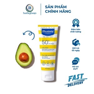 Kem chống nắng cho trẻ sơ sinh và em bé Mustela Very High Protection Sun Lotion 40ml