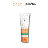 Kem Chống Nắng Chống Tia UVA + UVB Chống Ô Nhiễm Và Bụi Mịn Vichy Spf50+ Capital Soleil Mattifying 3 in 1 50ml