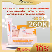 Kem chống nắng chứa Collagen Vin21 Facial Sunblock Cream SPF50 PA+++