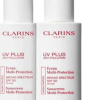 Kem chống nắng Clarins UV Plus Anti-Pollution SPF 50 PA ++++ ROSY GLOW ( hồng)50 ml