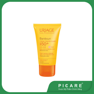 Kem chống nắng có màu cho da nhạy cảm Uriage Bariésun Crème Teintée Claire SPF 50+ 50ml