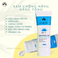 Kem Chống Nắng Coruxi Bảo Vệ Và Dưỡng Trắng, Nâng Tông Mịn Mướt, Kem Kháng Nước Và Kiềm Dầu Hiệu Qủa SPF 50+ PA+++