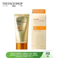 KEM CHỐNG NẮNG ĐA CHỨC NĂNG NATURAL SUN ECO POWER LONG-LASTING SUN CREAM THE FACE SHOP 80ML