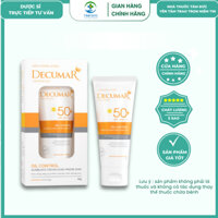 Kem chống nắng da mặt Decumar Advanced Sunblock 50gr không gây nhờn rít bật tông cho da mụn