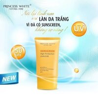 Kem Chống Nắng Da Mặt Princess White 60ml ngăn tia UV