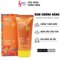 Kem chống nắng Dabo White Sunblock Cream chống thấm nước dùng được cho da nhạy cảm và mụn 70ml