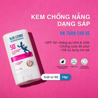 Kem chống nắng dạng sáp an toàn cho bé Bluelizard Baby Mineral Sunscreen SPF50 quang phổ rộng chống nước