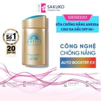 Kem Chống Nắng Dạng Sữa Anessa Perfect UV Sunscreen Skincare Milk Dành Cho Da Dầu Nội Địa Nhật Bản 60ml - SAKUKO Tốt