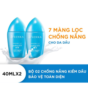 Kem chống nắng dạng sữa không trôi và khô thoáng Senka Perfect UV Milk 40ml