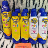 Kem chống nắng dạng xịt cho bé Banana Boat Kids Max Protect & Play Continuous Clear Spray Sunscreen SPF 100