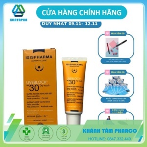 Kem chống nắng dành cho da nhờn Isis Pharma Uveblock SPF 30 40ml