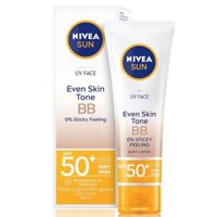 Kem chống nắng dưỡng ẩm cho da mặt Nivea Sun UV Face Sunscreen BB Cream SPF50 50ml