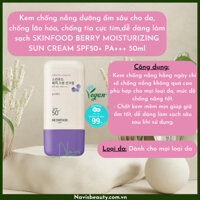 Kem chống nắng dưỡng ẩm sâu cho da, chống lão hóa, chống tia cực tím,dễ dàng làm sạch SKINFOOD BERRY MOISTURIZING SUN CR