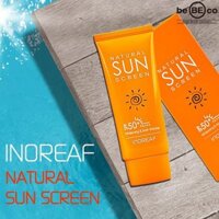 KEM CHỐNG NẮNG DƯỠNG TRẮNG DA BEBECO INOREAF NATURAL SUN SCREEN SPF50+, PA+++