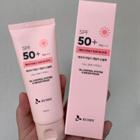 Kem Chống Nắng ECOSY Mild Daily Sunblock Oil Control Syntem & Water Proof SPF 50+/PA+++ 100ml