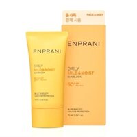 Kem chống nắng Enprani Hàn Quốc Daily Mild & Moist Sun Block Blue Shield SPF 50+ PA++++ 70ml.