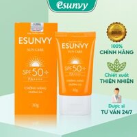 Kem Chống Nắng ESUNVY SUN CARE SPF50PA Bảo Vệ Da, Hạn Chế Lão Hóa, Không Thấm Nước Và Bóng Nhờn Tuýp 30g TMP019
