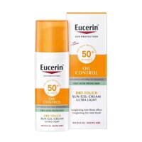 Kem chống nắng Eucerin Oil Control cho da dầu mụn, Kem chống nắng phổ rộng kiểm soát dầu Eucerin Sun Gel-Cream Dry Touch