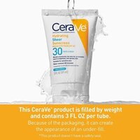 Kem chống nắng Face&Body Cerave Hydrating Sheer Sunscreen Spf 30 89ml-Hàng Mỹ