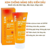 Kem Chống Nắng Farmona Sun Face Cream Oil Free - Kem Chống Nắng Da Mặt Giúp Da Sáng Đều Màu Hơn 50ml Spf50