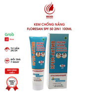 Kem Chống Nắng Floresan SPF 50 2in1 100ml Hàng Nga Dành Cho Da Nhạy Cảm, Giúp Ngăn Ngừa Tia UV, Gel Chống Nắng Dưỡng Da