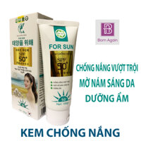 Kem Chống Nắng For Sun Cream 100Gr Hàn Quốc, Kem Chống Nắng Mờ Nám Sáng Da Dành Cho Mọi Loại Da