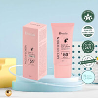 Kem Chống Nắng Hemia Dưỡng Trắng Nâng Tone SPF50+ - Thấm Mướt Nhanh, Mỏng Mịn Nhẹ, 50ml - Chính Hãng