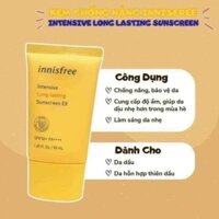 Kem chống nắng innisfree cho da dầu và da nhạy cảm 50ml