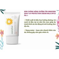 Kem chống nắng Innisfree Daily UV Protection Cream #Mild SPF35 PA+++