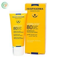Kem chống nắng Isis Pharma Uveblock SPF80 Invisible Cream dành cho da nhạy cảm (Tuýp 40ml)