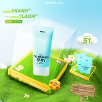 Kem chống nắng kiềm dầu Edit.B Sunday No-sebum 50ml [SPF50+/PA++++]