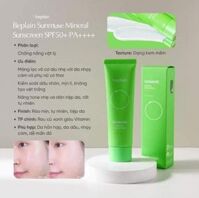 Kem Chống Nắng Kiềm Dầu, Kháng Nước Beplain Sunmuse Mineral Sunscreen SPF50+ PA++++ 50ml (XANH LÁ)