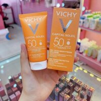 Kem chống nắng kiềm dầu Vichy Capital Soleil SPF50 Dry Touch Face Fluid - Mẫu mới - 50ml