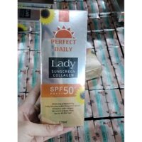 kem chống nắng lady SPF 50+ ngừa nám dưỡng trắng giữ ẩm da căng bóng 120ml(dạng sữa)