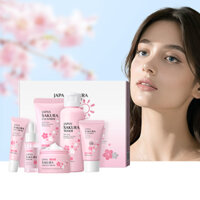 Kem Chống Nắng LAIKOU Sakura SPF50 Chăm Sóc Da 6 Cái / bộ Có Hộp Quà Tặng Làm Sáng Da Serum Toner Dưỡng Ẩm