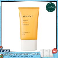 Kem chống nắng lâu trôi làm sáng da innisfree Intensive Triple Care Sunscreen SPF50+ PA++++ 50ml LazadaMall