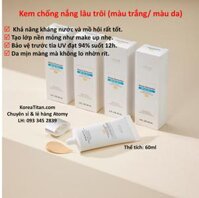 Kem chống nắng lâu trôi (màu trắng) cho mọi loại da, mềm mịn, dưỡng ẩm, bảo vệ 12h với chỉ số chống nắng cao SPF50+ PA+++ 60ml - Atomy Sunscreen - 애터미 선크림 화이트 - Атоми Солнцезащитный Крем