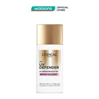 Kem Chống Nắng LOréal Paris UV Defender SPF50 PA Bright &amp; Clear Nâng Tông Giảm Thâm 50ml