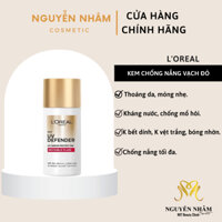 Kem Chống Nắng Loreal Paris x20 (vạch đỏ) thoáng Mỏng Nhẹ UV Defender Invisible Fluid SPF50+ PA++++ 50ML