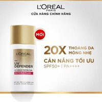 Kem chóng nắng L'oreal Paris UV Defender invisible Fluid SPF 50 +++