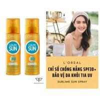 Kem Chống Nắng L’Oreal Sublime Sun Spray SPF 30+ Dạng Xịt