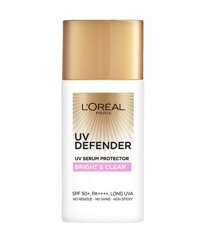 Kem chống nắng Loreal UV Defender Bright & Clear SPF 50+ – 50ml, chống nắng nâng tông da, giảm thâm