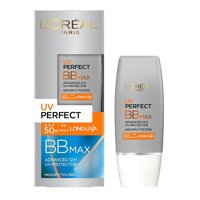 Kem chống nắng LOreal UV Perfect BB Max SPF 50 - Chống nắng & Trang điểm làm đều màu da (Màu bạc)