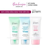 Kem chống nắng MAKE PREM Innisfree Daily UV Defense me NO SEBUM sun cream tone up xanh SPF50 - PA+++
