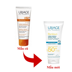 Kem chống nắng màng lọc khoáng cho da nhạy cảm Uriage Bariésun SPF50+ Crème Minerale 50ml